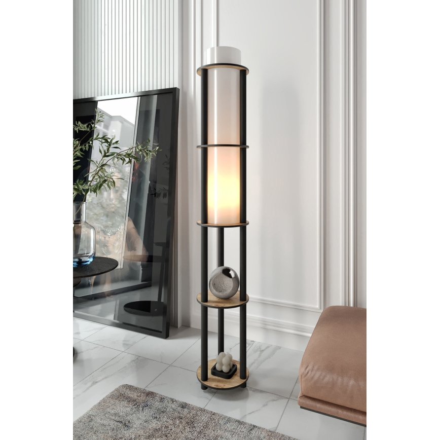 Σταθερός λαμπτήρας με ράφια NOTO 1xE27/40W/230V μπεζ/μαύρος