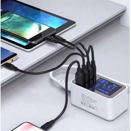 Σταθμός φόρτισης 3xUSB A + 1xUSB C