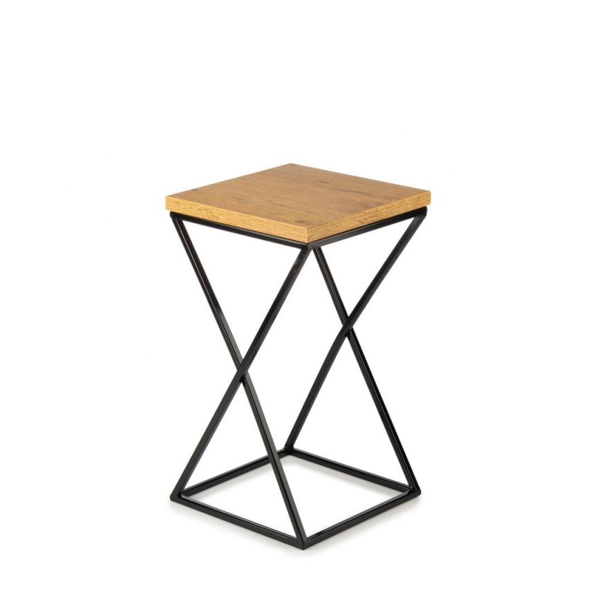 Σταντ για γλάστρα LOFT 40x24 cm μαύρο/καφέ