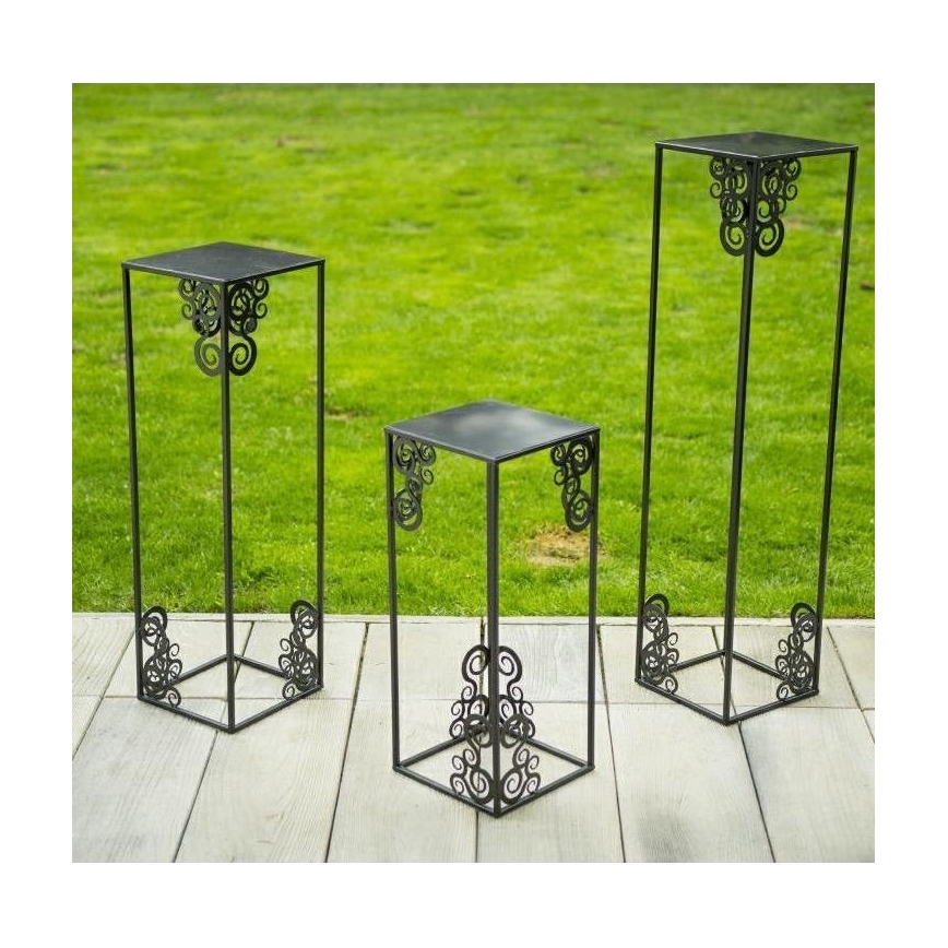 Σταντ για γλάστρες 60x24 cm μαύρο