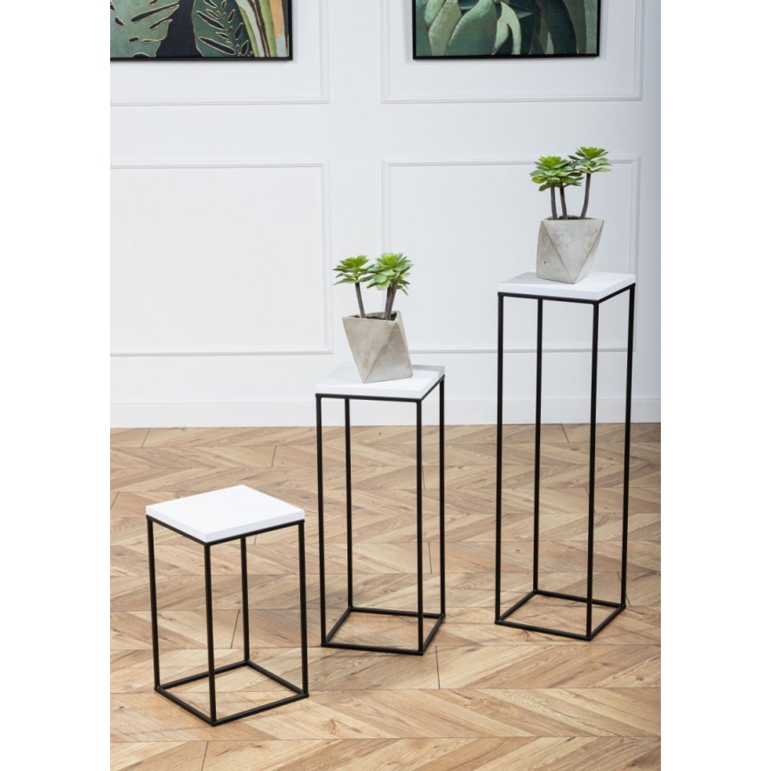 Σταντ για γλάστρες BASICLOFT 80x24 μαύρο/λευκό