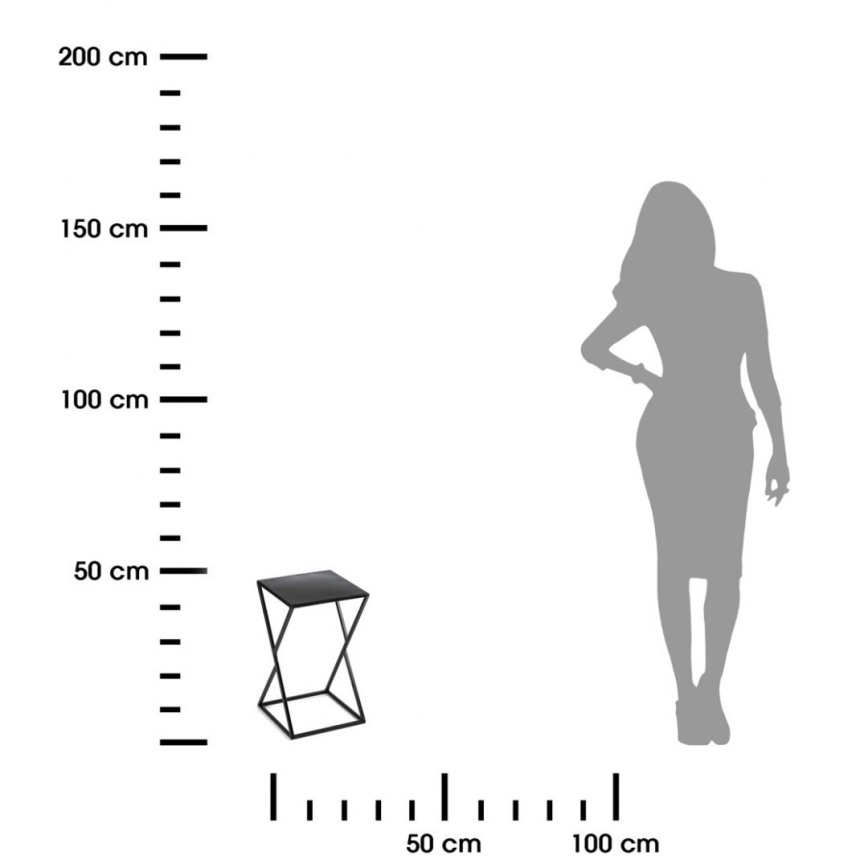 Σταντ για γλάστρες LOFT 40x23,5 cm μαύρο