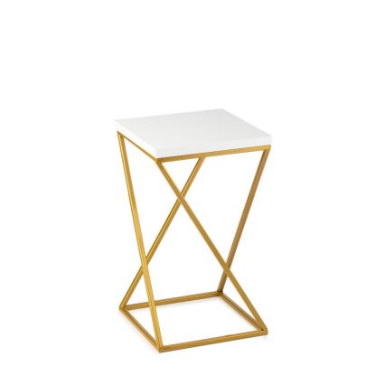Σταντ για γλάστρες LOFT 40x24 cm χρυσό/λευκό