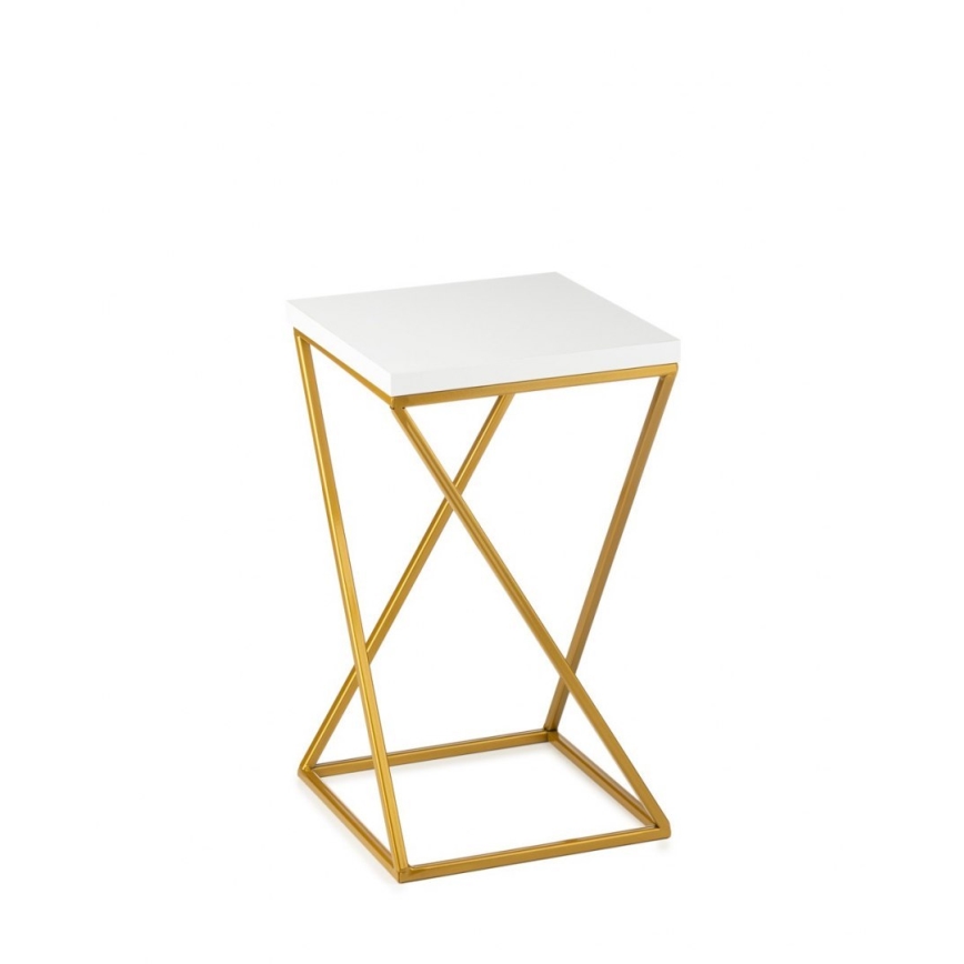 Σταντ για γλάστρες LOFT 40x24 cm χρυσό/λευκό