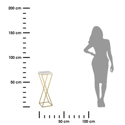 Σταντ για γλάστρες LOFT 70x24 cm χρυσό/λευκό