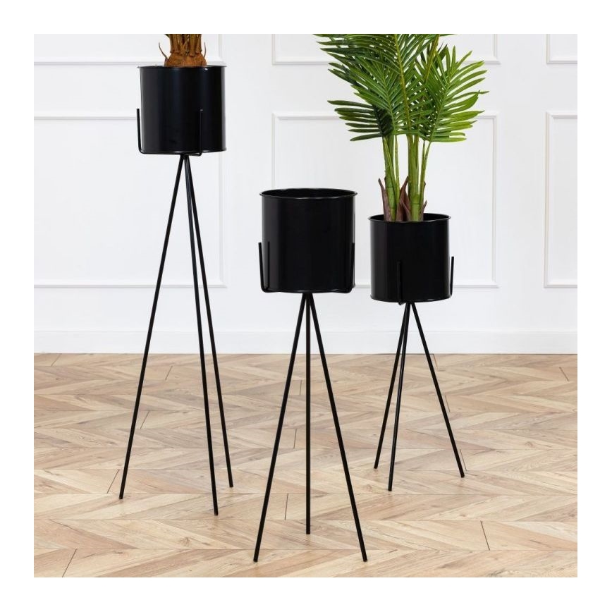 Σταντ για γλάστρες TRIPOD 110x25 cm μαύρο