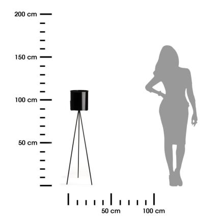 Σταντ για γλάστρες TRIPOD 110x25 cm μαύρο