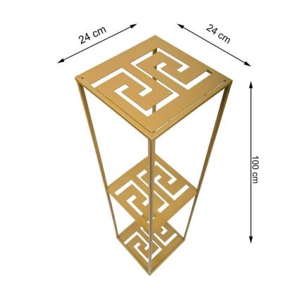 Βάση για λουλούδια 100x24 εκ. σε χρυσό χρώμα