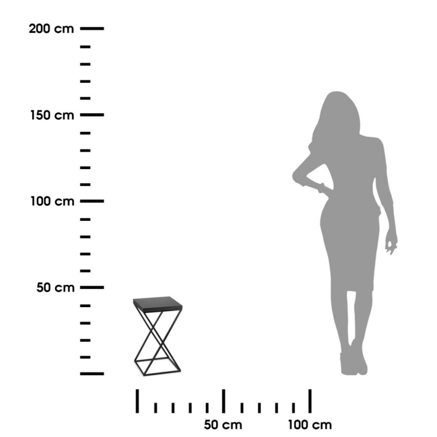 Σταντ γλάστρας LOFT 40x24 cm μαύρο