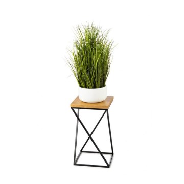 Σταντ γλάστρας LOFT 40x24 cm μαύρο/καφέ