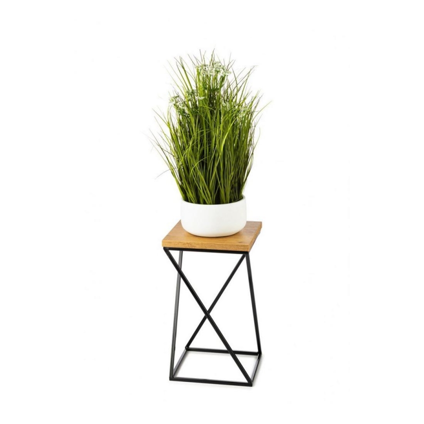 Σταντ γλάστρας LOFT 40x24 cm μαύρο/καφέ