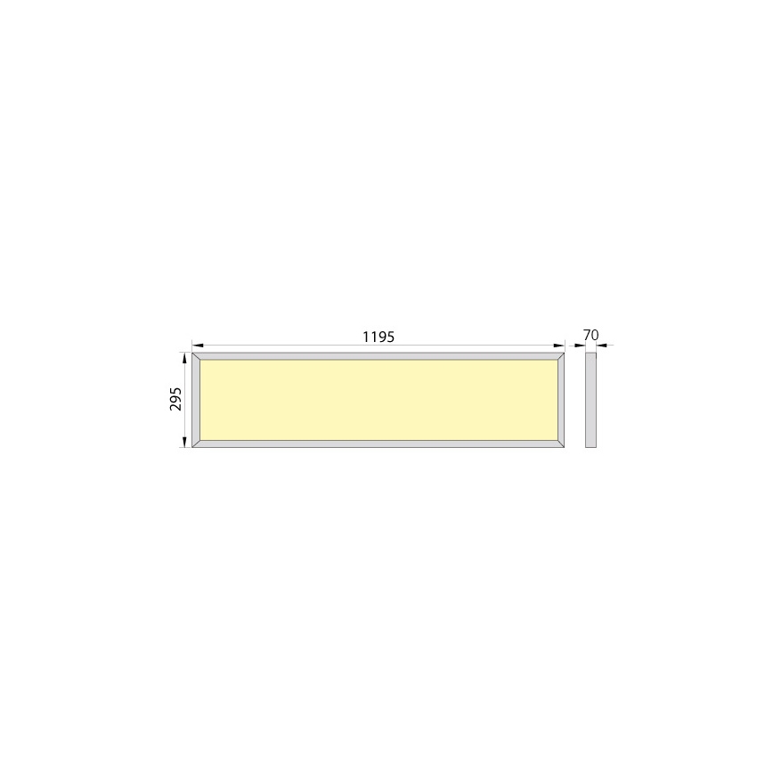 Στερεωμένο πάνελ μπάνιου LED OREGA N LINX 120 LED/50W/230V 4000K IP44