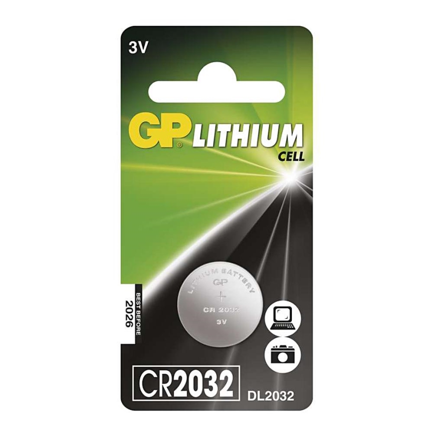 Στοιχείο λιθίου κουμπί CR2032 GP LITHIUM 3V/220 mAh