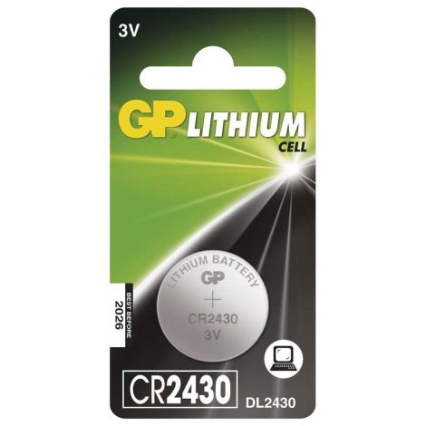 Στοιχείο λιθίου κουμπί CR2430 GP LITHIUM 3V/300 mAh
