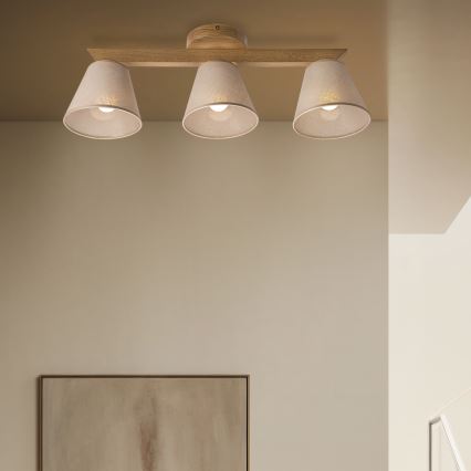 Συνδεδεμένο πολύφωτο ANTONIO 3xE14/40W/230V δρυς