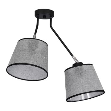 Συνδεδεμένο πολύφωτο ASTA 2xE27/60W/230V μαύρο