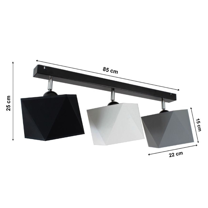 Συνδεδεμένο πολύφωτο DIAMENT 3xE27/60W/230V