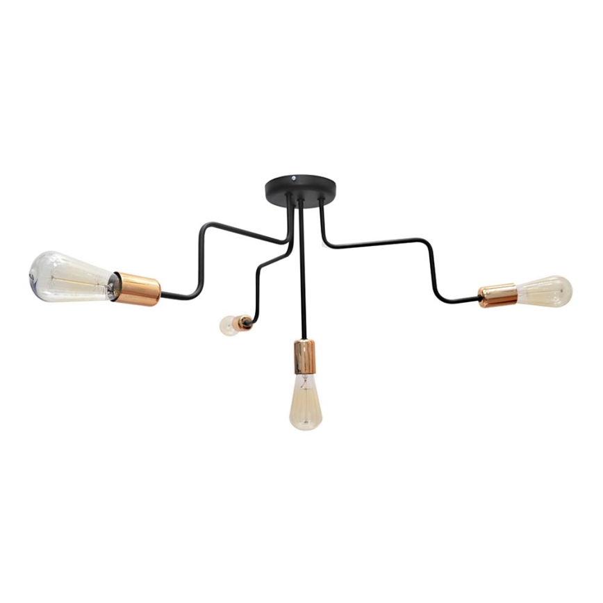 Συνδεδεμένο πολύφωτο OXFORD 4xE27/15W/230V μαύρο