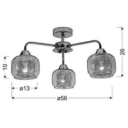 Συνδεδεμένο πολύφωτο RAY 3xE14/40W/230V