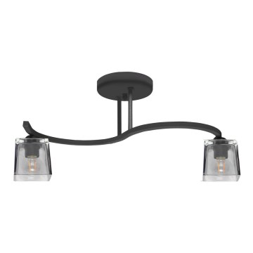 Συνδεδεμένο πολύφωτο SANTOS 2xE27/15W/230V μαύρο