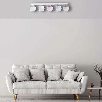 Συνδεδεμένο πολύφωτο SFERA WOOD 5xE14/40W/230V