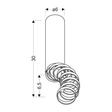 Συνδεδεμένο πολύφωτο TUBA 1xGU10/50W/230V λευκό