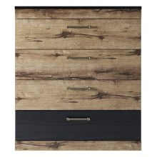 Συρταριέρα LANDU 91,5x80 cm καφέ/μαύρο