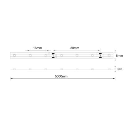 Ταινία LED μπάνιου 5m 8,5W /12V IP44 3000K