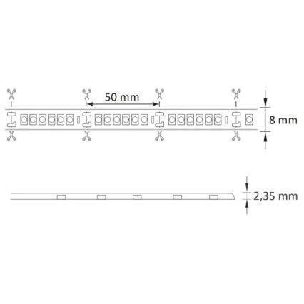 Ταινία εξωτερικού χώρου LED 3m LED/23W/24V/230V 4000K IP65