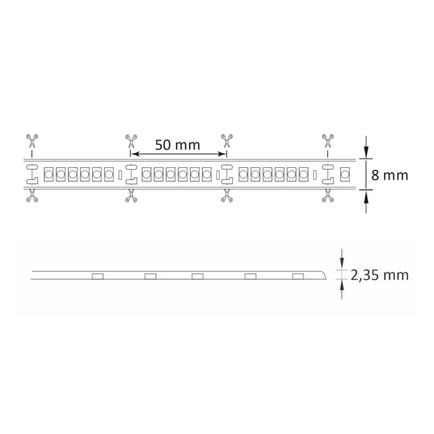 Ταινία εξωτερικού χώρου LED 3m LED/23W/24V/230V 4000K IP65