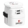 Ταξιδιωτικός αντάπτορας PRO Light USB 2A - Παγκόσμιος, UK+USA+AUS/CN, 2x θύρες USB-A 12W