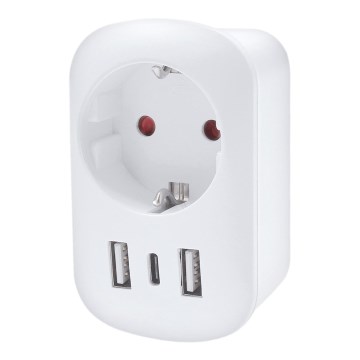 Ταξιδιωτικός αντάπτορας για UK 230V με 2x θύρες USB-A και 1x θύρα USB-C