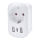 Ταξιδιωτικός αντάπτορας για τις ΗΠΑ, 230V, 2x USB-A + 1x USB-C