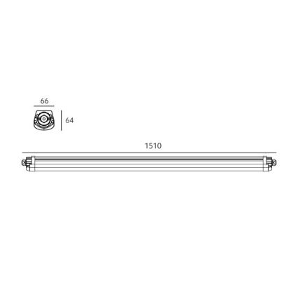 Τεχνικό γραμμικό LED φωτιστικό LUMEXO LED/50W/230V 4000K IP65 151 cm
