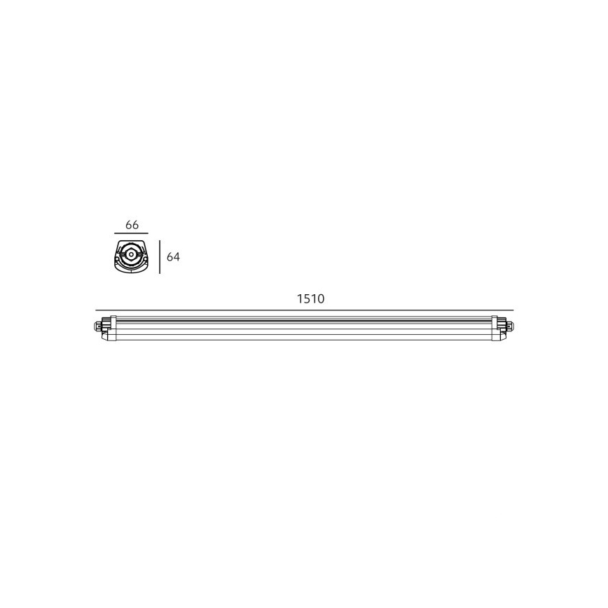 Τεχνικό γραμμικό LED φωτιστικό LUMEXO LED/50W/230V 4000K IP65 151 cm
