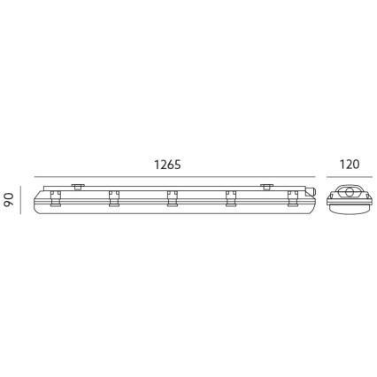 Τεχνικό φωτιστικό φθορισμού T8 2xG13/18W/230V IP65