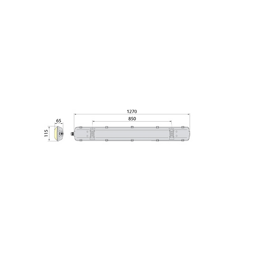 Τεχνικό φωτιστικό φθορισμού 2xG13/18W/230V IP65 1270 mm