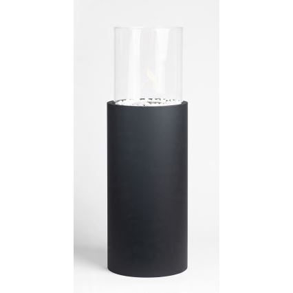 Τζάκι βιοαιθανόλης 26,5x80,5 cm μαύρο + προστατευτικό κάλυμμα