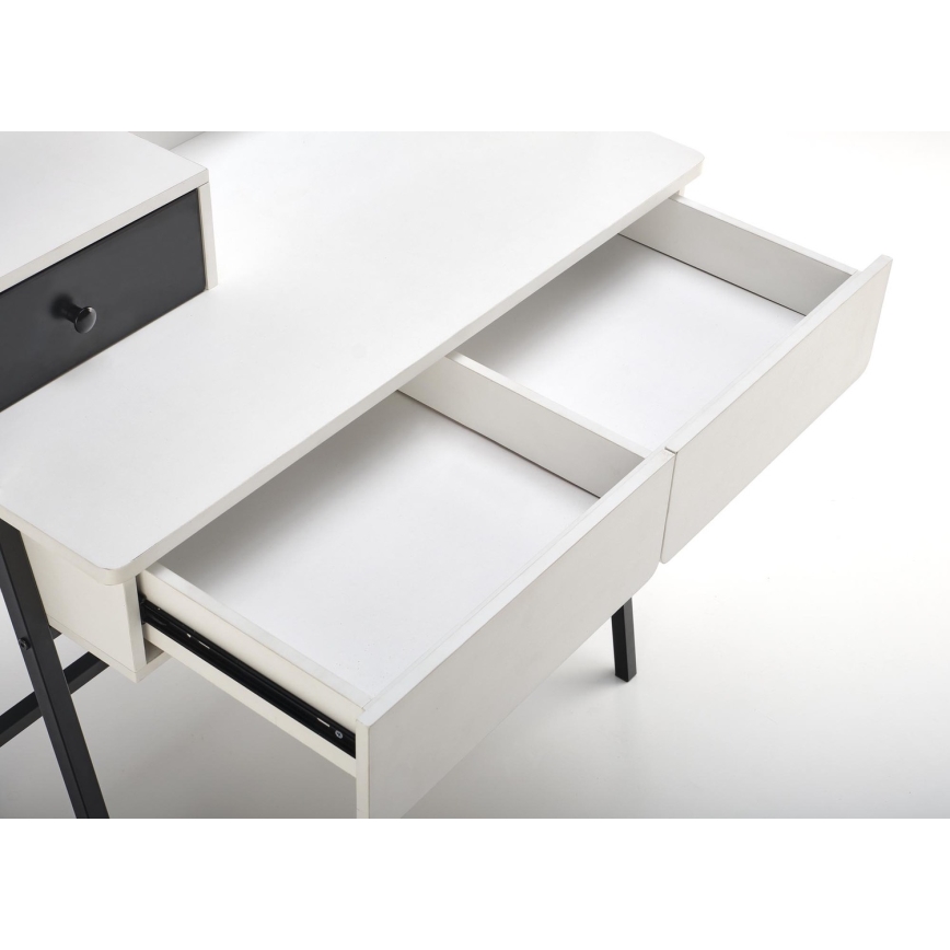 Τουαλέτα κρεβατοκάμαρας AGNES 120x80 cm λευκό/μαύρο