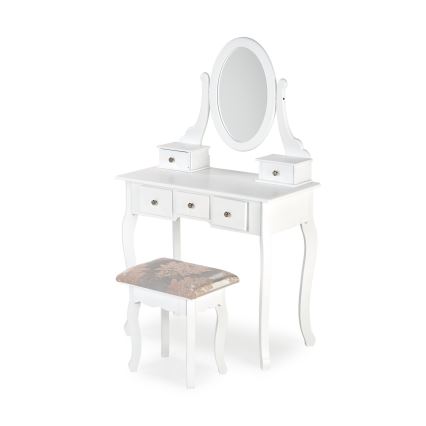 Τουαλέτα κρεβατοκάμαρας SARA 80x130 cm + stool 45x37 cm λευκό