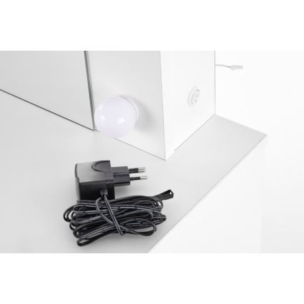 Τουαλέτα κρεβατοκάμαρας με φωτισμό LED HOLLYWOOD 140x94 cm λευκό