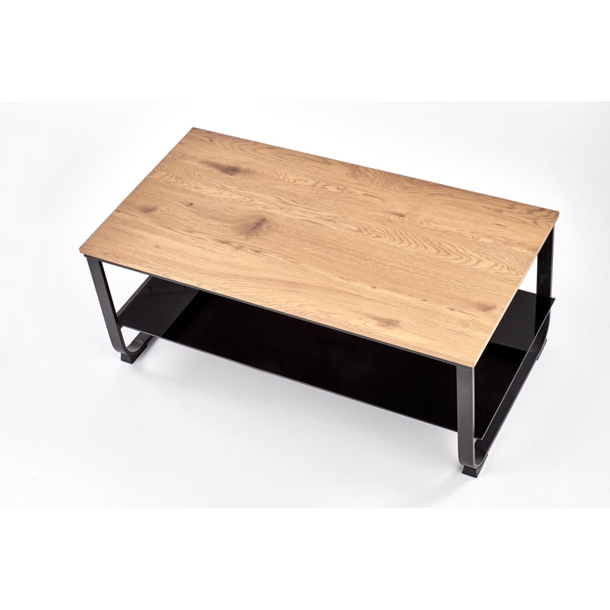 Τραπεζάκι σαλονιού ARTIGA 45x105 cm μαύρο/μπεζ
