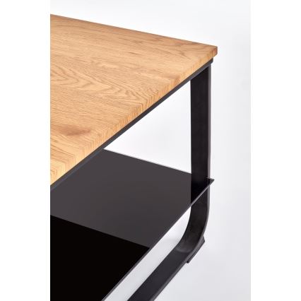 Τραπεζάκι σαλονιού ARTIGA 45x105 cm μαύρο/μπεζ