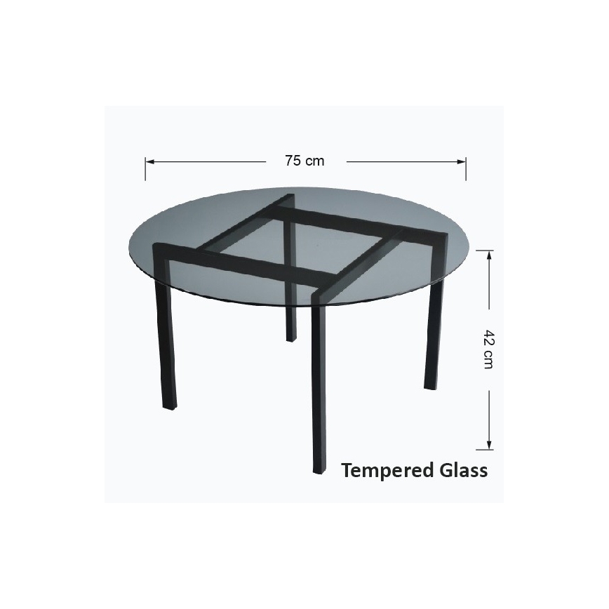 Τραπεζάκι σαλονιού BALANCE 42x75 cm μαύρο