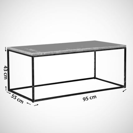 Τραπεζάκι σαλονιού COSCO 43x95 cm γκρι