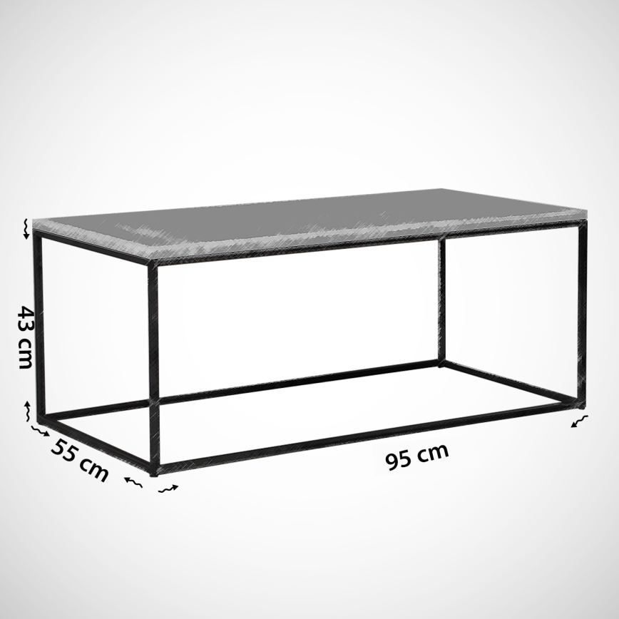 Τραπεζάκι σαλονιού COSCO 43x95 cm γκρι