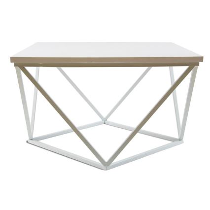Τραπεζάκι σαλονιού CURVED 60x60 cm λευκό