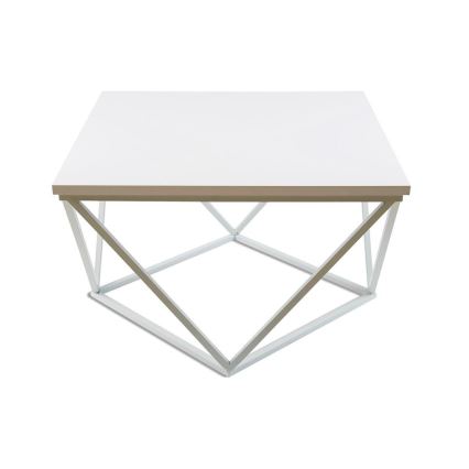 Τραπεζάκι σαλονιού CURVED 60x60 cm λευκό