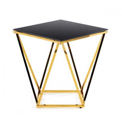 Τραπεζάκι σαλονιού DIAMANTA 50x50 cm χρυσό/μαύρο