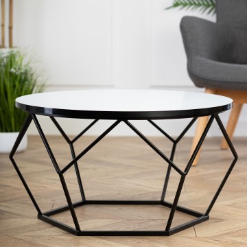 Τραπεζάκι σαλονιού DIAMOND 40x70 cm λευκό/μαύρο